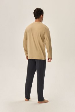 Piżama Męska Model Jerry 41905-80X Beige - Henderson - XXL