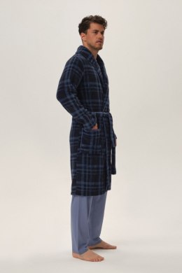 Szlafrok Męski Model Hover 41938-59X Navy - Henderson - XXL