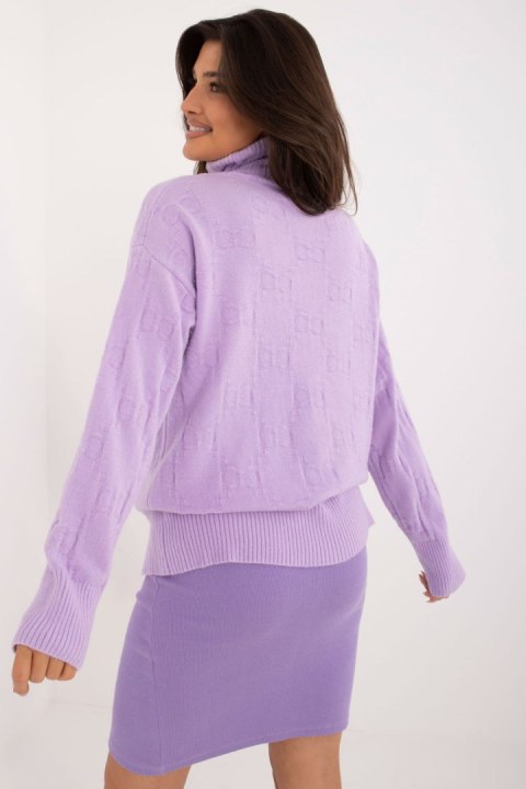 Golf Damski Model AT-SW-2342-1.35 Light Violet - AT - uniwersalny Golf Damski Model AT-SW-2342-1.35 Light Violet - AT - uniwersalny