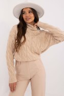 Golf damski Model AT-SW-23445.00 Beige - AT - uniwersalny Golf damski Model AT-SW-23445.00 Beige - AT - uniwersalny