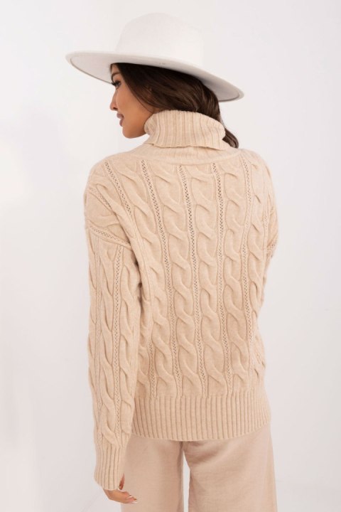 Golf damski Model AT-SW-23445.00 Beige - AT - uniwersalny Golf damski Model AT-SW-23445.00 Beige - AT - uniwersalny