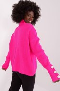 Golf Damski Model BA-SW-015.01P Fluo Pink - Badu - uniwersalny Golf Damski Model BA-SW-015.01P Fluo Pink - Badu - uniwersalny