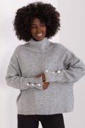 Golf Damski Model BA-SW-015.01P Grey - Badu - uniwersalny Golf Damski Model BA-SW-015.01P Grey - Badu - uniwersalny