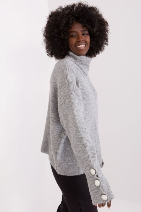 Golf Damski Model BA-SW-015.01P Grey - Badu - uniwersalny Golf Damski Model BA-SW-015.01P Grey - Badu - uniwersalny