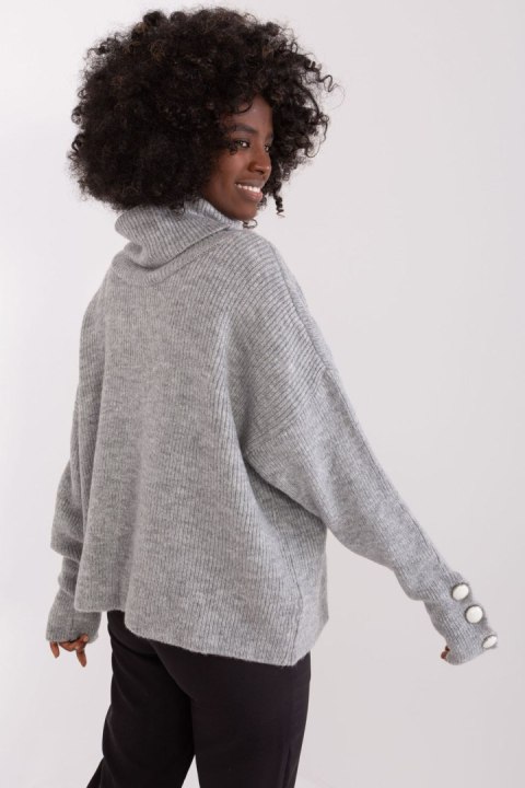 Golf Damski Model BA-SW-015.01P Grey - Badu - uniwersalny Golf Damski Model BA-SW-015.01P Grey - Badu - uniwersalny
