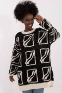 Sweter Damski Model BA-SW-0277.02 Black - Badu - uniwersalny Sweter Damski Model BA-SW-0277.02 Black - Badu - uniwersalny