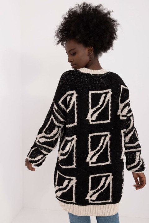 Sweter Damski Model BA-SW-0277.02 Black - Badu - uniwersalny Sweter Damski Model BA-SW-0277.02 Black - Badu - uniwersalny