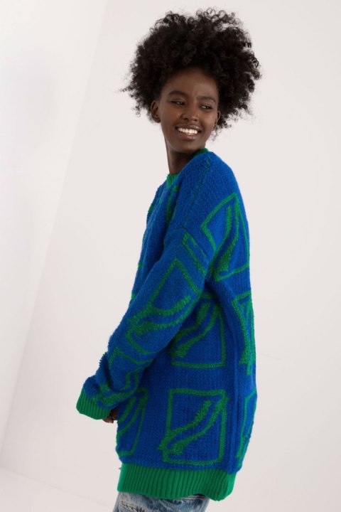 Sweter Damski Model BA-SW-0277.02 Dark Blue - Badu - uniwersalny Sweter Damski Model BA-SW-0277.02 Dark Blue - Badu - uniwersalny