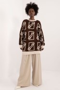 Sweter Damski Model BA-SW-0277.02 Dark Brown - Badu - uniwersalny Sweter Damski Model BA-SW-0277.02 Dark Brown - Badu - uniwersalny