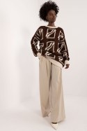 Sweter Damski Model BA-SW-0277.02 Dark Brown - Badu - uniwersalny Sweter Damski Model BA-SW-0277.02 Dark Brown - Badu - uniwersalny