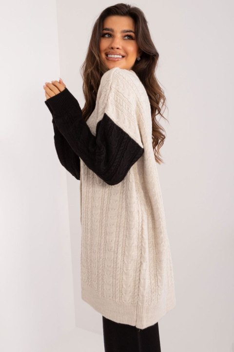 Sweter Damski Model BA-SW-0549.32 Black/Beige - Badu - uniwersalny Sweter Damski Model BA-SW-0549.32 Black/Beige - Badu - uniwersalny