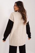 Sweter Damski Model BA-SW-0549.32 Black/Beige - Badu - uniwersalny Sweter Damski Model BA-SW-0549.32 Black/Beige - Badu - uniwersalny