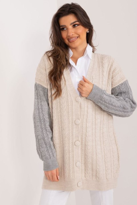 Sweter Damski Model BA-SW-0549.32 Grey - Badu - uniwersalny Sweter Damski Model BA-SW-0549.32 Grey - Badu - uniwersalny