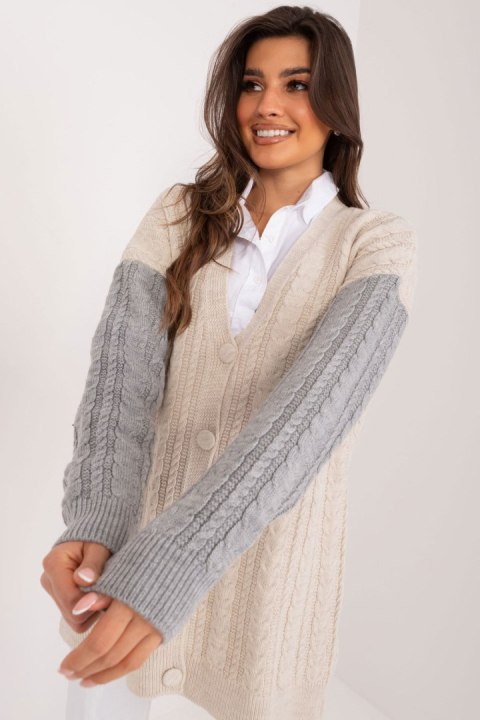Sweter Damski Model BA-SW-0549.32 Grey - Badu - uniwersalny Sweter Damski Model BA-SW-0549.32 Grey - Badu - uniwersalny