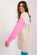 Sweter Damski Model BA-SW-0549.32 Pink - Badu - uniwersalny Sweter Damski Model BA-SW-0549.32 Pink - Badu - uniwersalny