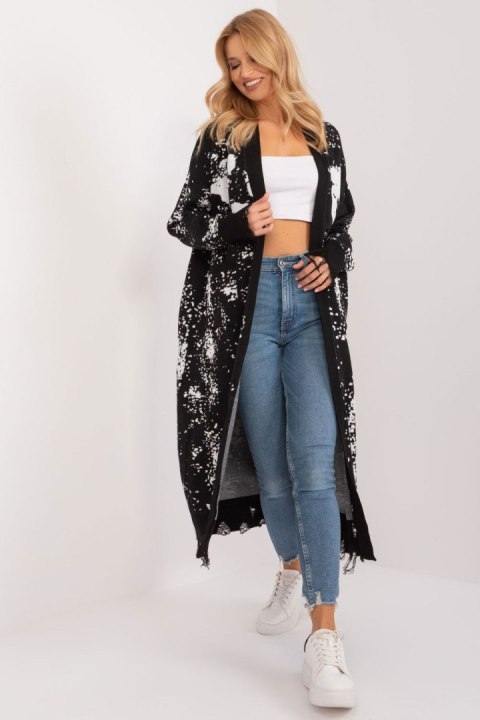 Sweter Kardigan Model BA-SW-14105.27 Black - Badu - uniwersalny Sweter Kardigan Model BA-SW-14105.27 Black - Badu - uniwersalny