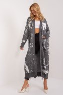 Sweter Kardigan Model BA-SW-14105.27 Dark Grey - Badu - uniwersalny Sweter Kardigan Model BA-SW-14105.27 Dark Grey - Badu - uniwersalny