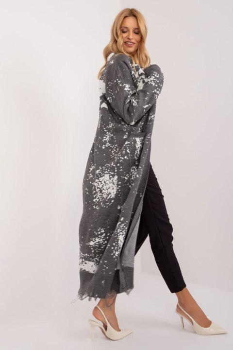 Sweter Kardigan Model BA-SW-14105.27 Dark Grey - Badu - uniwersalny Sweter Kardigan Model BA-SW-14105.27 Dark Grey - Badu - uniwersalny