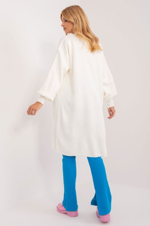 Sweter Kardigan Model BA-SW-1475.03 Ecru - Badu - uniwersalny Sweter Kardigan Model BA-SW-1475.03 Ecru - Badu - uniwersalny