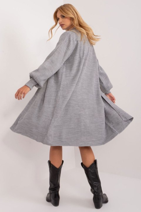Sweter Kardigan Model BA-SW-1475.03 Grey - Badu - uniwersalny Sweter Kardigan Model BA-SW-1475.03 Grey - Badu - uniwersalny