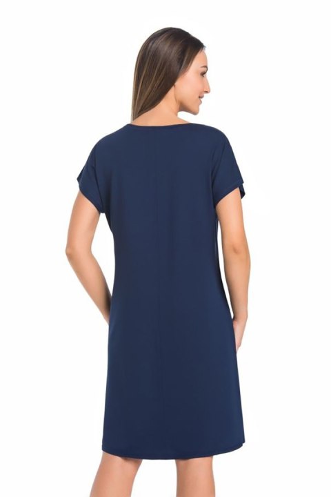 Koszulka nocna Koszula Nocna Model Luzi 2810 Navy - Teyli - XL Koszulka nocna Koszula Nocna Model Luzi 2810 Navy - Teyli - XL