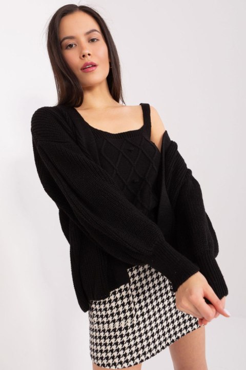 Sweter Komplet Model BA-KMPL-8019.20 Black - Badu - uniwersalny Sweter Komplet Model BA-KMPL-8019.20 Black - Badu - uniwersalny