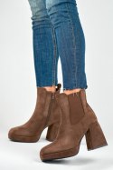 Botki Model 7987RB Brown Zamsz - PRIMO - 39 Botki Model 7987RB Brown Zamsz - PRIMO - 39