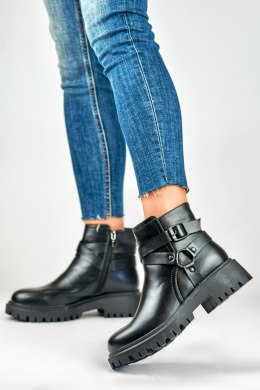 Botki Model Aline 250043B-PU Black - PRIMO - 37