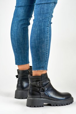 Botki Model Aline 250043B-PU Black - PRIMO - 37