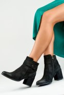 Botki Model Blaise 260041B-SU Black Zamsz - PRIMO - 41