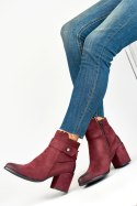 Botki Model Blaise 260041WI-SU Bordo Zamsz - PRIMO - 37 Botki Model Blaise 260041WI-SU Bordo Zamsz - PRIMO - 37