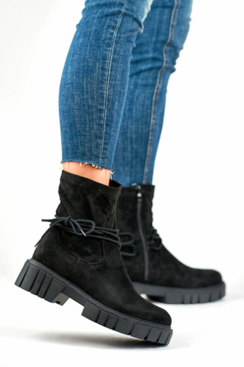 Botki Model DE1127S-B Black Zamsz - PRIMO - 39 Botki Model DE1127S-B Black Zamsz - PRIMO - 39