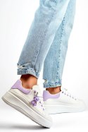 Buty Sportowe Model LL23171PU White/Violet - PRIMO - 38 Buty Sportowe Model LL23171PU White/Violet - PRIMO - 38