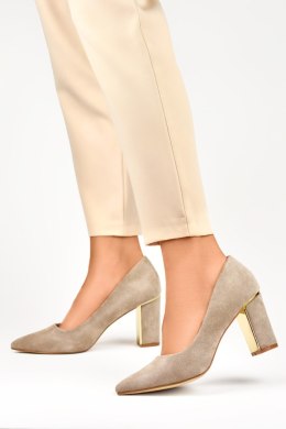 Czółenka Model GD-DO112A-BE Beige/Grey - PRIMO - 37