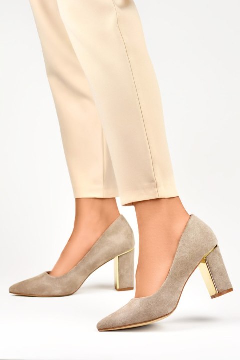 Czółenka Model GD-DO112A-BE Beige/Grey - PRIMO - 37 Czółenka Model GD-DO112A-BE Beige/Grey - PRIMO - 37