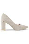 Czółenka Model GD-DO112A-BE Beige/Grey - PRIMO - 37