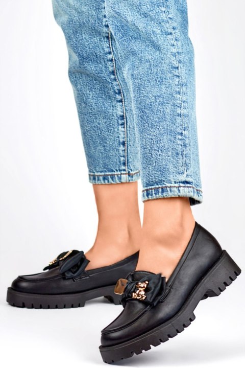 Mokasyny Model 2306B Black - PRIMO - 38