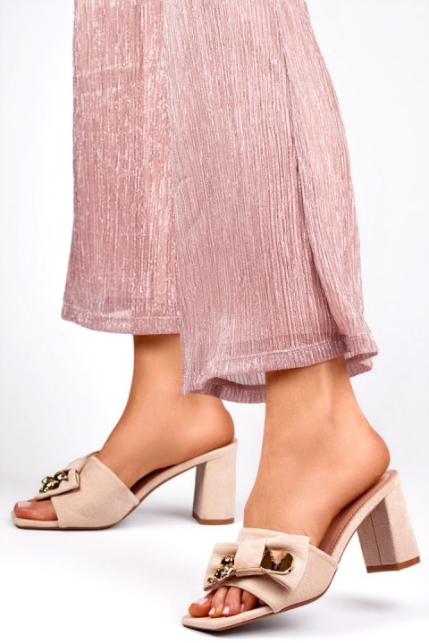 Sandał Klapki Model 8734BE Beige - PRIMO - 38