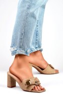 Sandał Klapki Model 8734NA Beige - PRIMO - 38