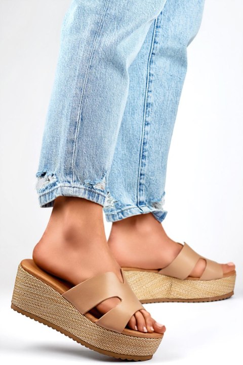 Sandał Klapki Model YD8H-19KH Beige - PRIMO - 39