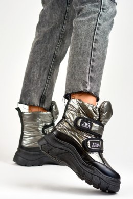 Śniegowce Model 22-PY16062SI Silver/Black - PRIMO - 40