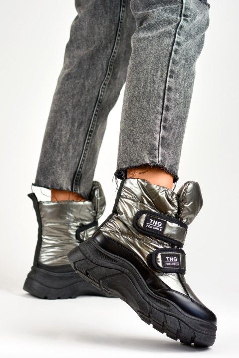 Śniegowce Model 22-PY16062SI Silver/Black - PRIMO - 40