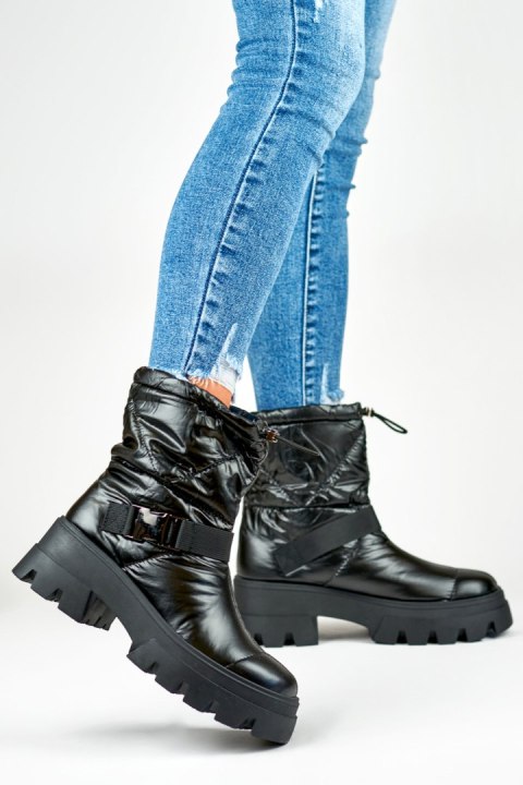Śniegowce Model JH21-22B Black - PRIMO - 38 Śniegowce Model JH21-22B Black - PRIMO - 38