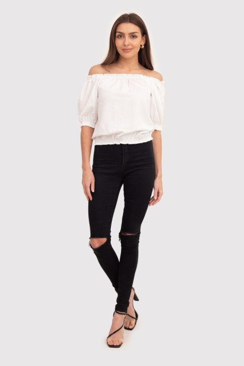 Bluzka Model TA592 Cream - Ax Paris - XL Bluzka Model TA592 Cream - Ax Paris - XL
