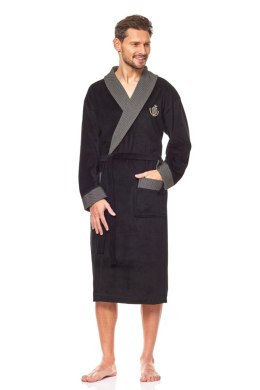 Szlafrok Męski Model Duke 9102 Black - L&L collection - XXL