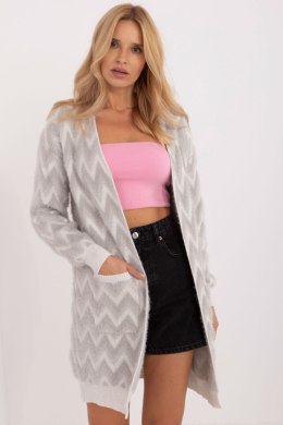 Sweter Kardigan Model AT-SW-2340-A.00 Grey - AT - uniwersalny