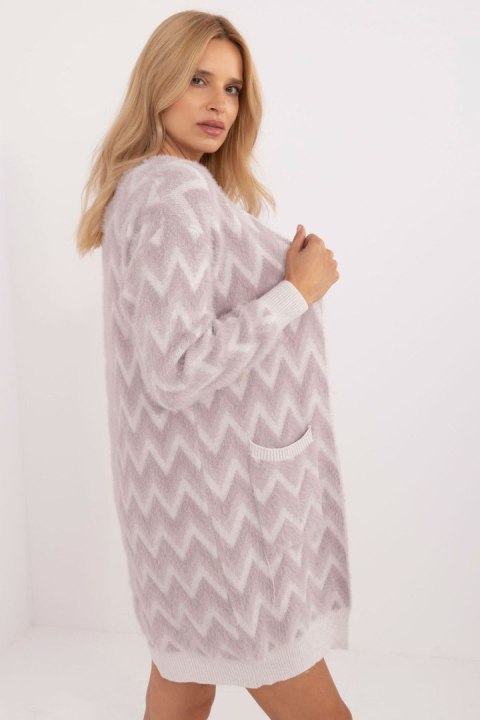 Sweter Kardigan Model AT-SW-2340-A.00 Light Violet - AT - uniwersalny Sweter Kardigan Model AT-SW-2340-A.00 Light Violet - AT - uniwersalny