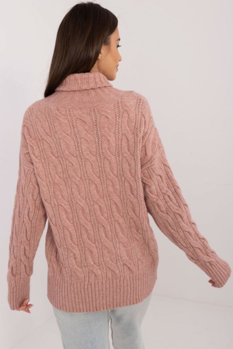 Golf Damski Model AT-SW-23445.00 Dark Pink - AT - uniwersalny Golf Damski Model AT-SW-23445.00 Dark Pink - AT - uniwersalny