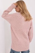 Sweter Damski Model AT-SW-23525.21 Light Pink - AT - uniwersalny Sweter Damski Model AT-SW-23525.21 Light Pink - AT - uniwersalny