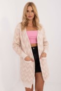 Sweter Kardigan Model AT-SW-2340-A.00 Beige - AT - uniwersalny Sweter Kardigan Model AT-SW-2340-A.00 Beige - AT - uniwersalny